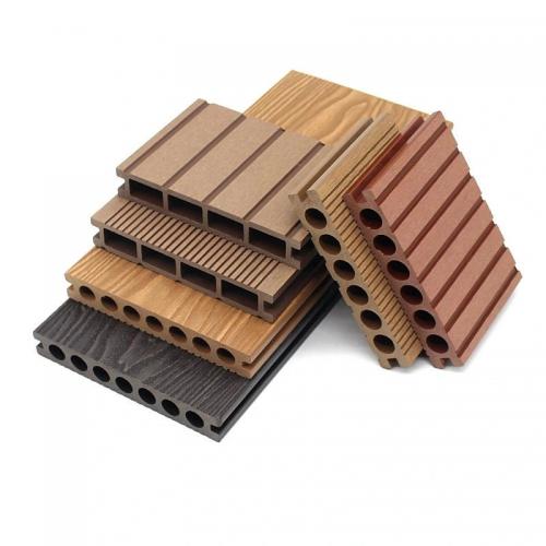 Good Quality Square Hole Decking Outdoor WPC Grooved Anti-Slip Decking Floor Soundproof