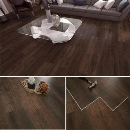 SPC Flooring Fireproof Arc Click Rigid Core Interlocking Click Lock PVC Vinyl Flooring Sells