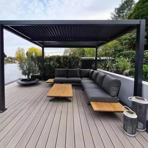 WPC Decking Teak Wood Flooring Wood Plastic Composite Wood 3D Grain Deck Outdoor Garden Flooring Embossed Deck WPC Floor